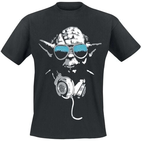 T-shirt Homme - Star Wars  - Yoda Cool - Noir - Taille L